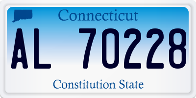 CT license plate AL70228