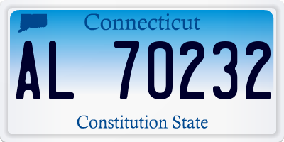 CT license plate AL70232