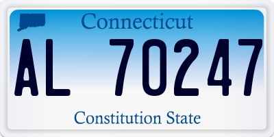 CT license plate AL70247