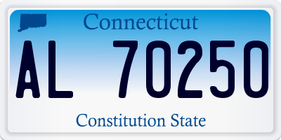 CT license plate AL70250