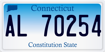 CT license plate AL70254