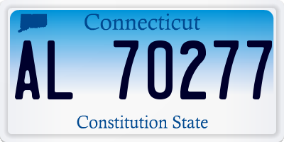 CT license plate AL70277