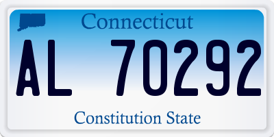 CT license plate AL70292