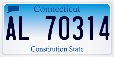 CT license plate AL70314