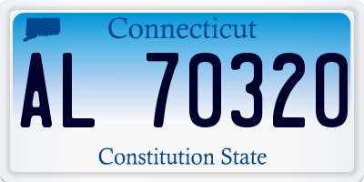 CT license plate AL70320