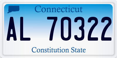 CT license plate AL70322