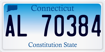 CT license plate AL70384