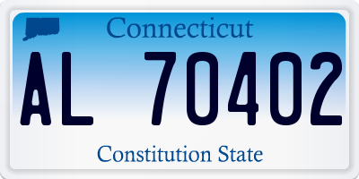 CT license plate AL70402