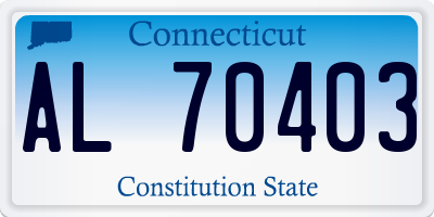 CT license plate AL70403