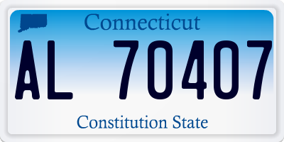CT license plate AL70407