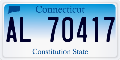 CT license plate AL70417