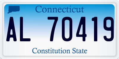 CT license plate AL70419
