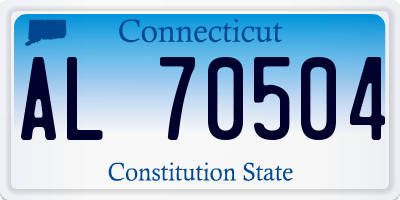 CT license plate AL70504