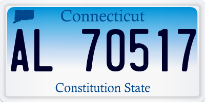 CT license plate AL70517