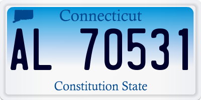 CT license plate AL70531