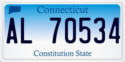 CT license plate AL70534