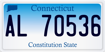 CT license plate AL70536
