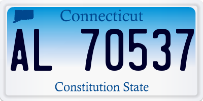 CT license plate AL70537