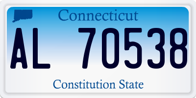 CT license plate AL70538