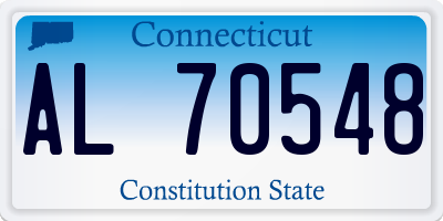 CT license plate AL70548