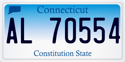 CT license plate AL70554
