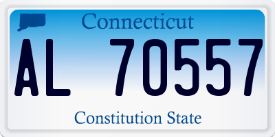 CT license plate AL70557