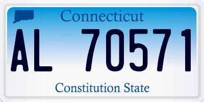 CT license plate AL70571