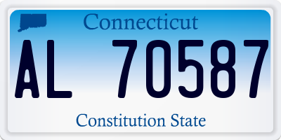 CT license plate AL70587