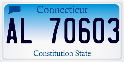 CT license plate AL70603