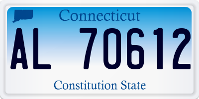 CT license plate AL70612