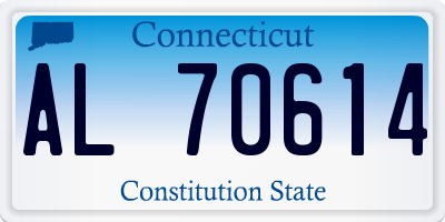 CT license plate AL70614