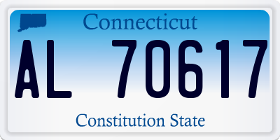 CT license plate AL70617