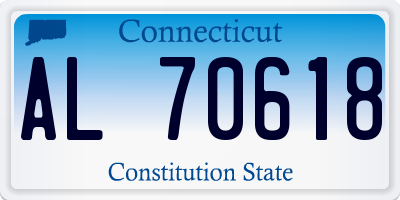 CT license plate AL70618