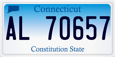 CT license plate AL70657