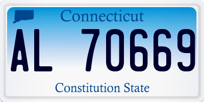 CT license plate AL70669