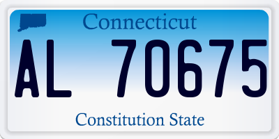 CT license plate AL70675