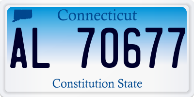 CT license plate AL70677