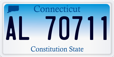 CT license plate AL70711