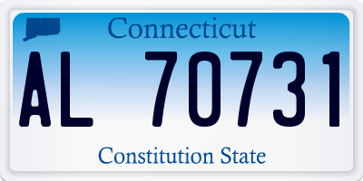 CT license plate AL70731