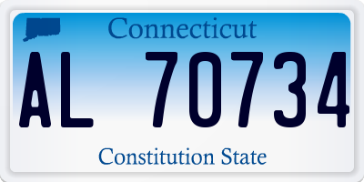 CT license plate AL70734