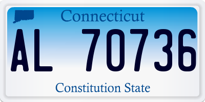 CT license plate AL70736