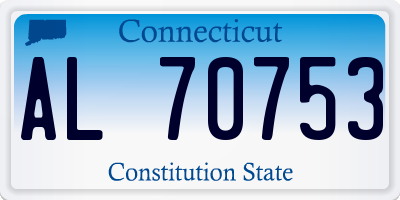 CT license plate AL70753