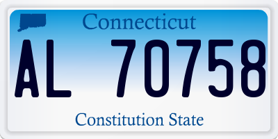 CT license plate AL70758