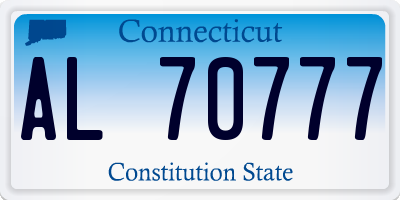 CT license plate AL70777