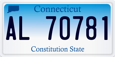 CT license plate AL70781
