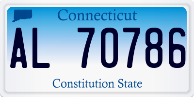 CT license plate AL70786