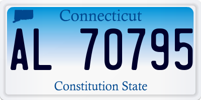CT license plate AL70795