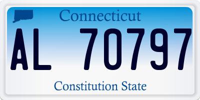 CT license plate AL70797