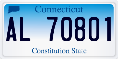CT license plate AL70801