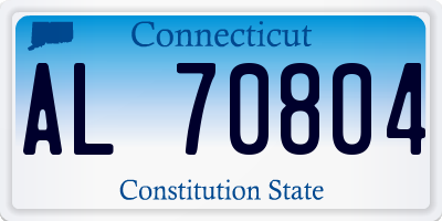 CT license plate AL70804